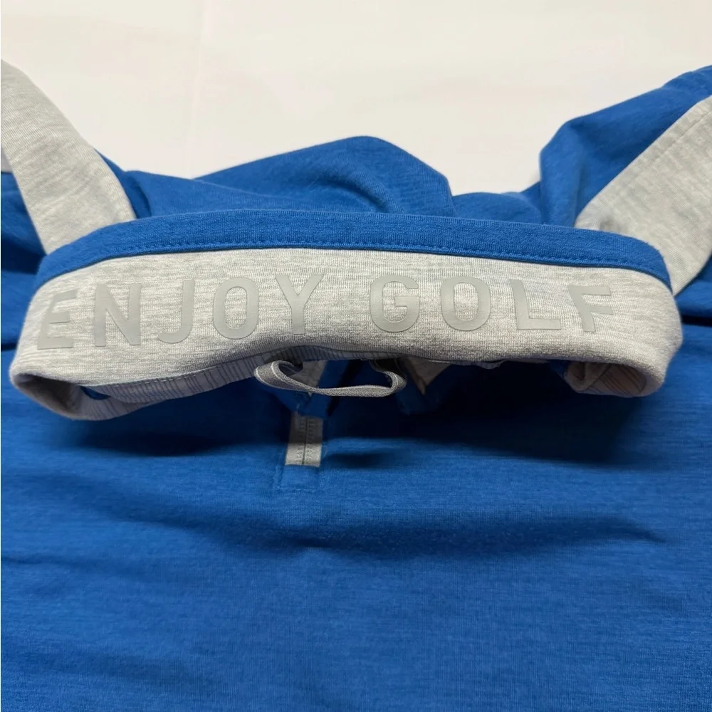 Puma Athletic Men’s Blue Quarter-Zip Sweater with Gray‎ Trim